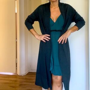 Banana Republic Teal Green Linen New Sweater Cardigan